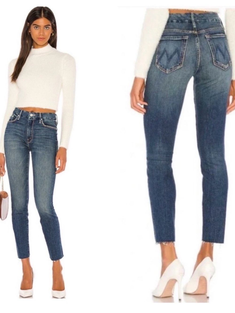 MOTHER The Looker Ankle Fray in Gutterpunk size 25